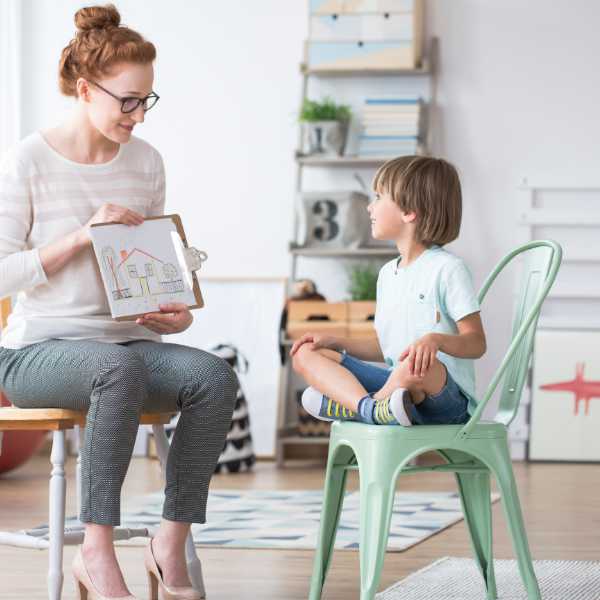 green chair kid